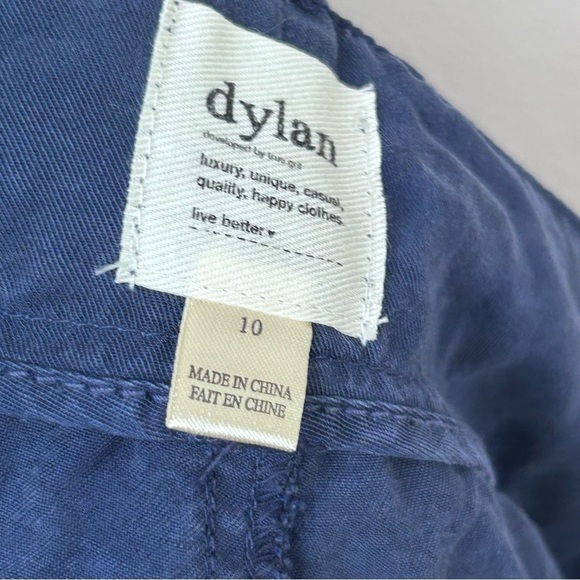 dylan clothing Tencel Cargo Shorts Cuffed and Belted Navy Size 10 - Picture 3 of 9